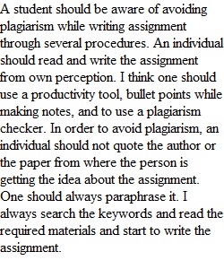 Avoid Plagiarism